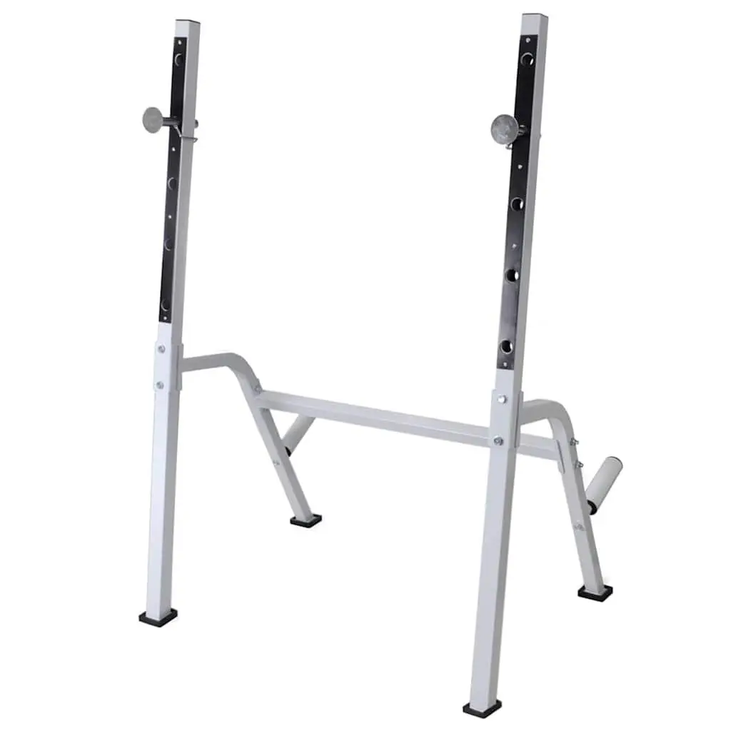 Adjustable Workout Bench Barbell Dumbbell Weight Set Home Gym Equipment Black