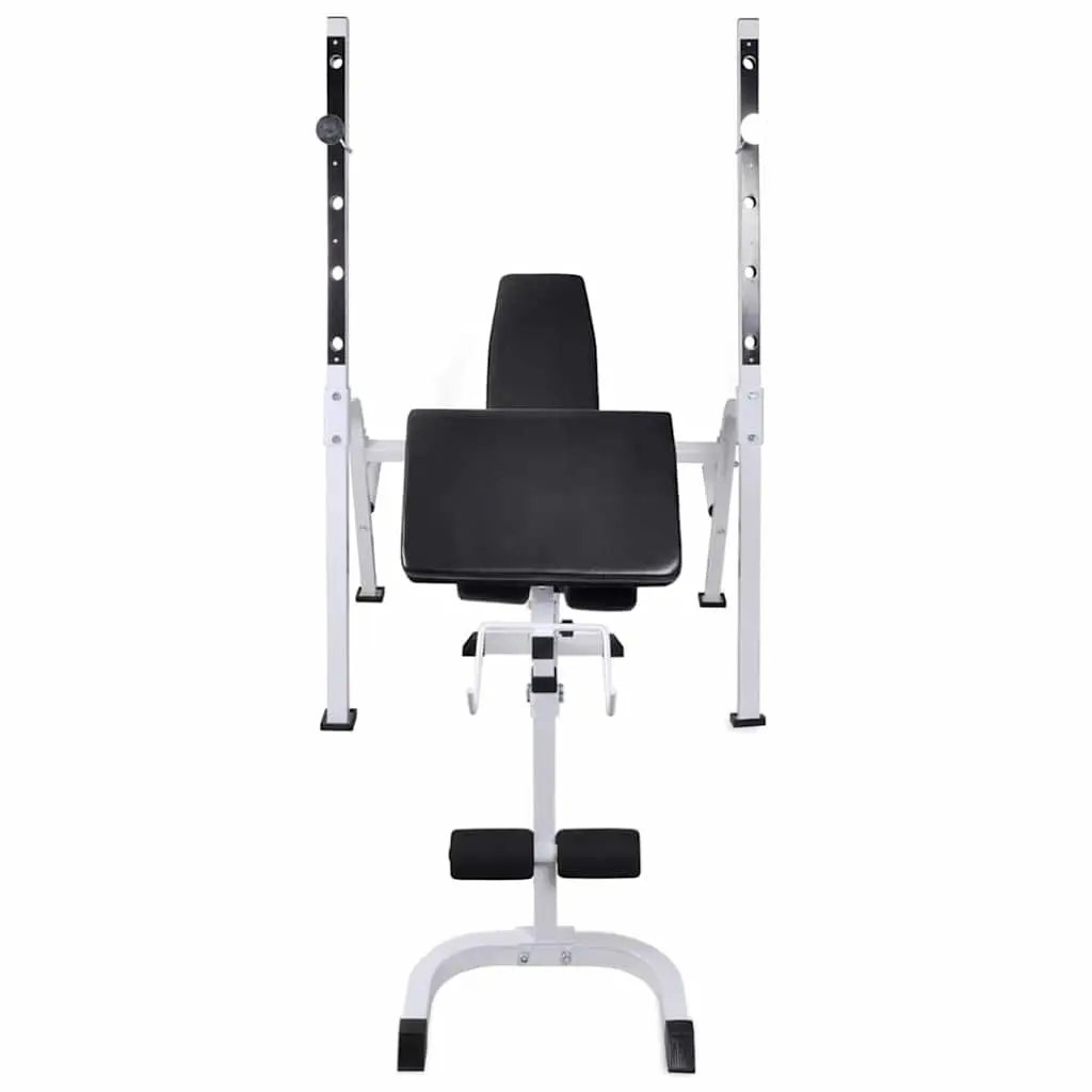 Adjustable Workout Bench Barbell Dumbbell Weight Set Home Gym Equipment Black