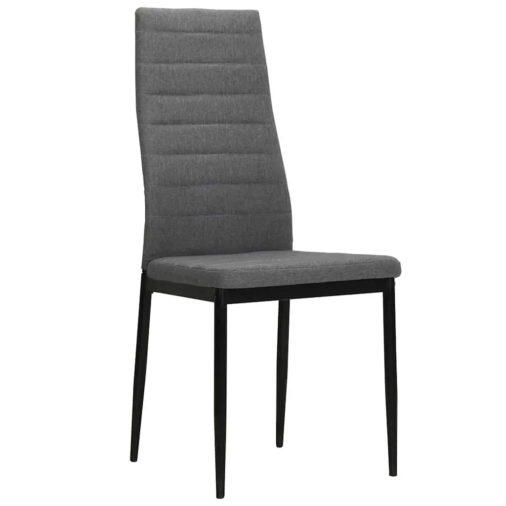 Set of 6 Light Grey Dining Chairs for Easy Living