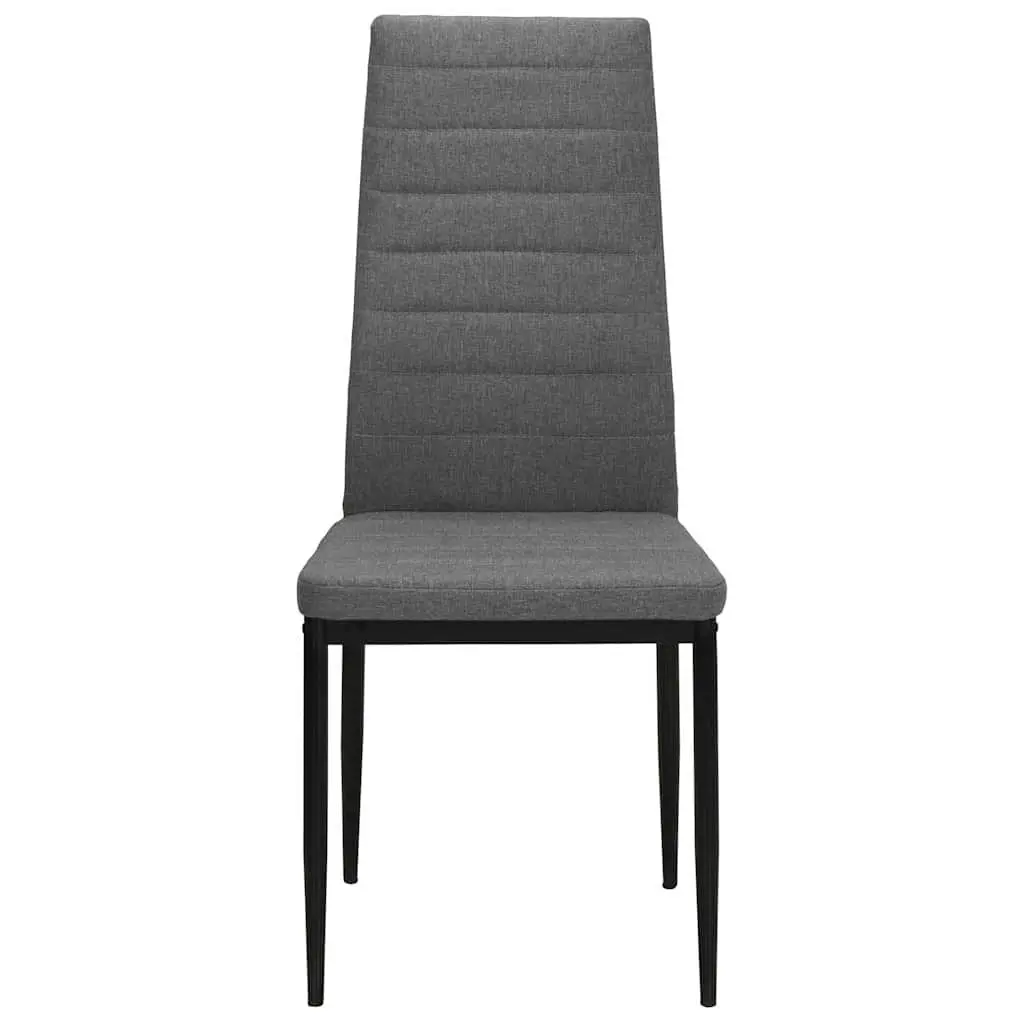 Set of 6 Light Grey Dining Chairs for Easy Living