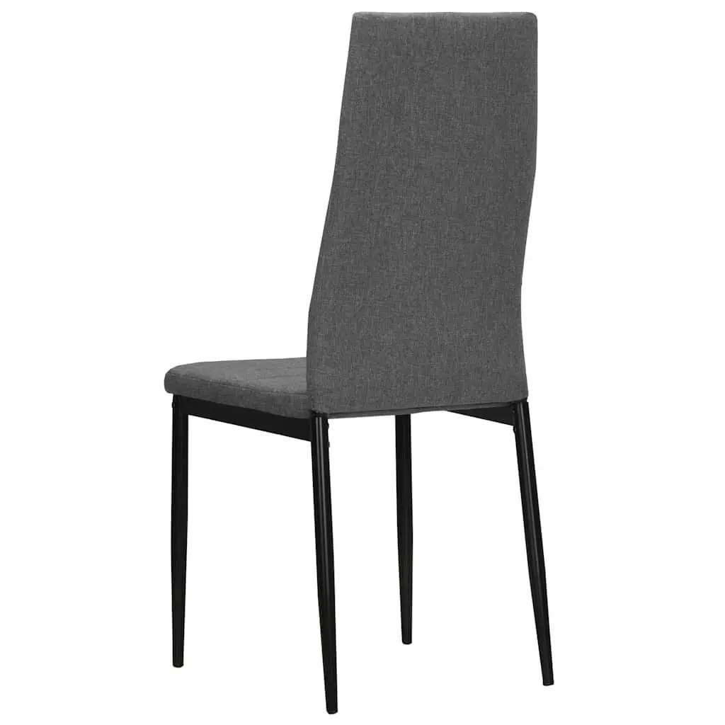 Set of 6 Light Grey Dining Chairs for Easy Living