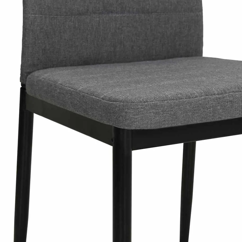 Set of 6 Light Grey Dining Chairs for Easy Living