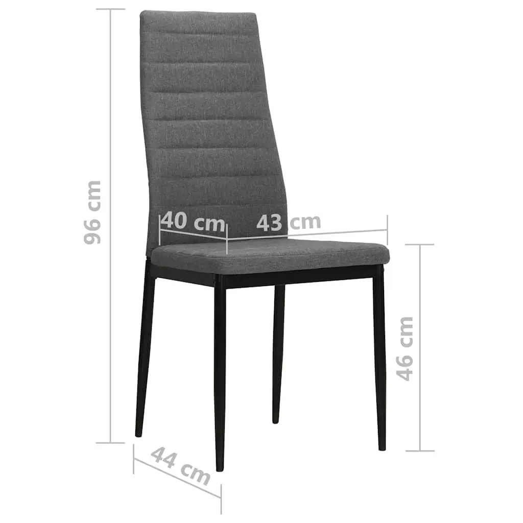 Set of 6 Light Grey Dining Chairs for Easy Living