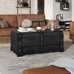 Practical Wooden Chest with Vintage Flair