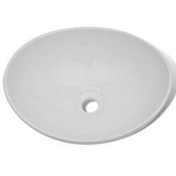 Reliable Oval Ceramic Basin 40x33 cm in White Finish