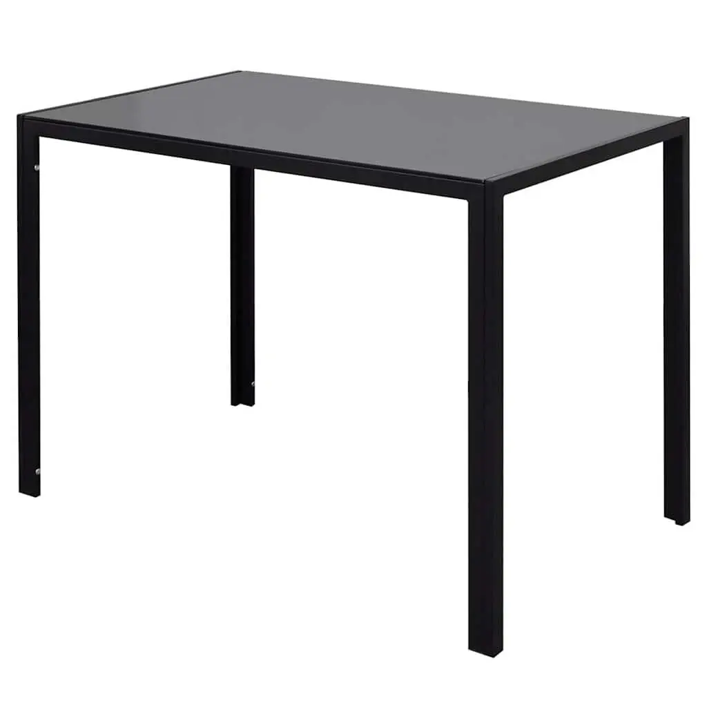 Dining Set 5 Pieces Modern Kitchen Table Chairs Artificial Leather Black White