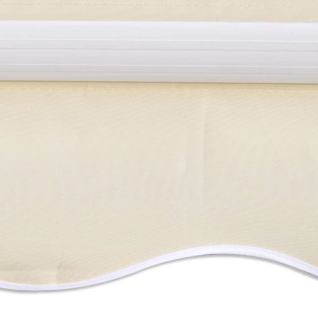Folding Awning Manual Operation 300cm Outdoor Patio Garden Shade Cream