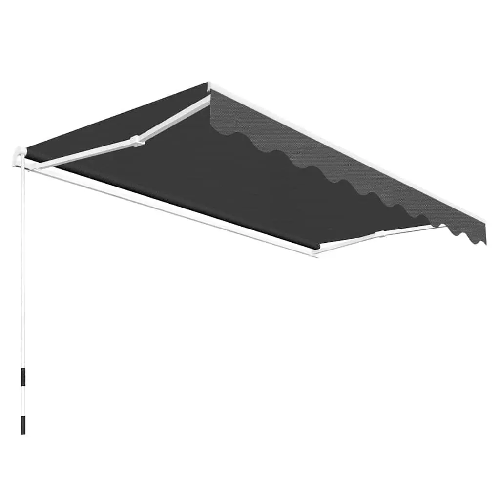 Folding Awning Manual Outdoor Garden Patio Canopy 300cm Anthracite