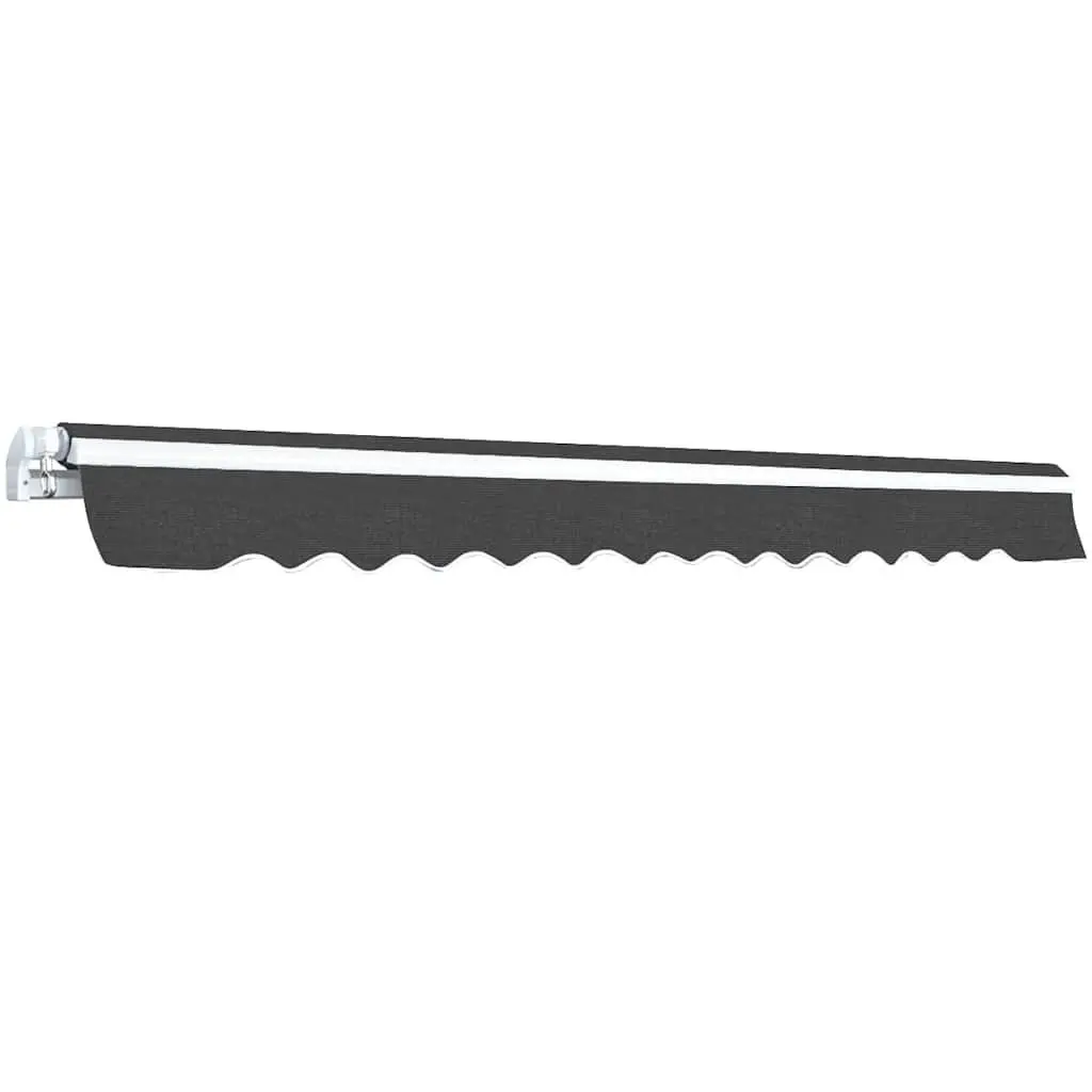 Folding Awning Manual 500cm Outdoor Patio Garden Shade Anthracite
