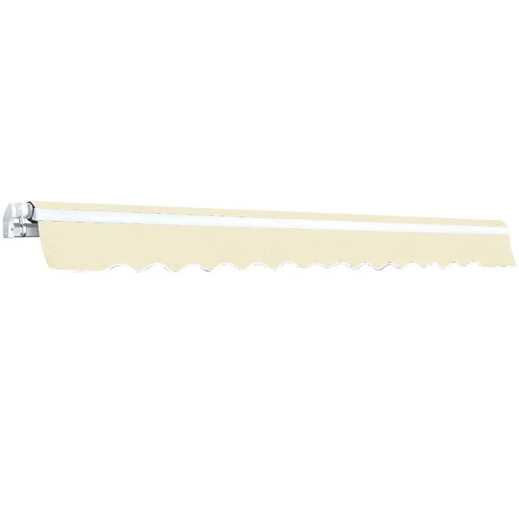 Folding Manual Awning Outdoor Garden Patio Shade 400cm Cream