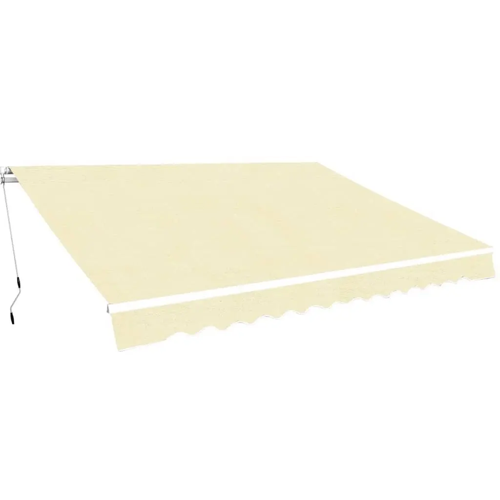 Folding Manual Awning Outdoor Garden Patio Shade 400cm Cream
