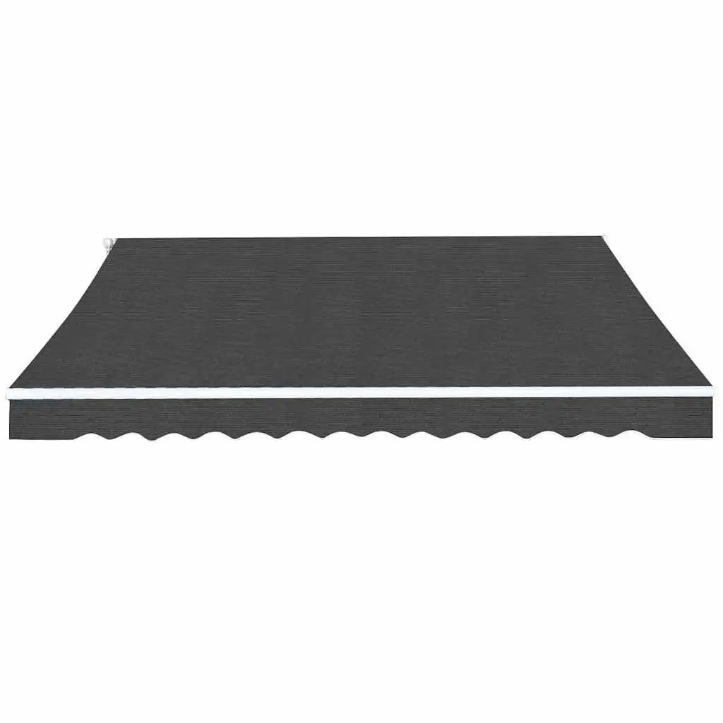 Folding Awning Manual Shade 400cm Anthracite Outdoor Patio Garden Wall Mounted