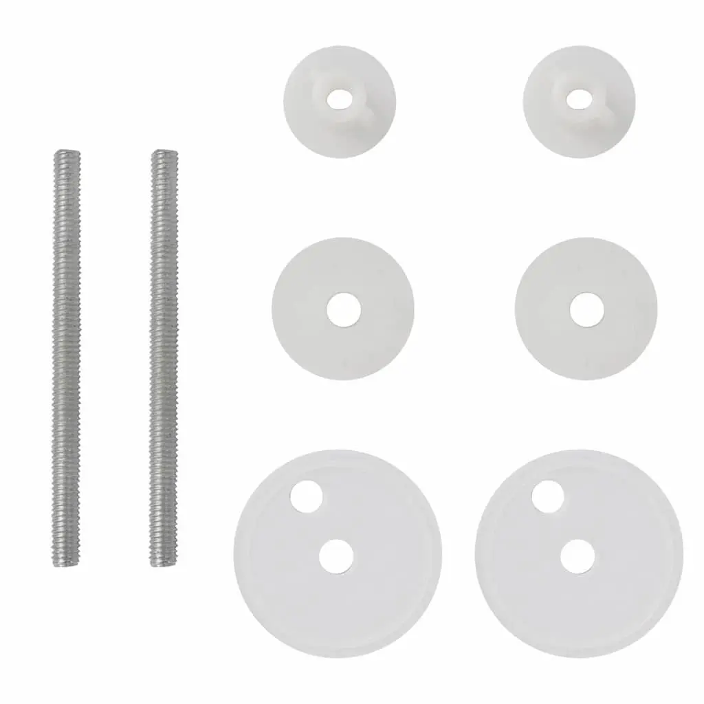 Toilet Seats with Lids 2 pcs White MDF Universal Bathroom Fixture Hinges