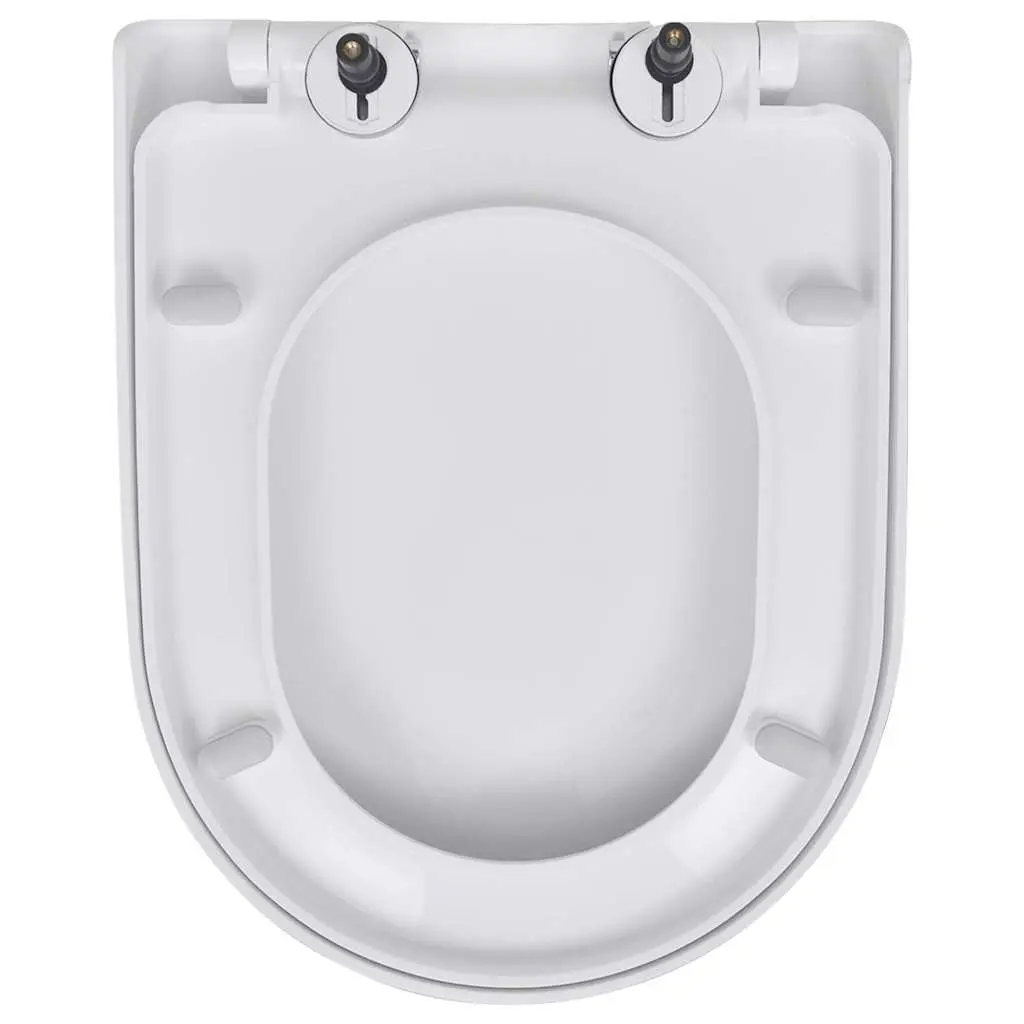 Toilet Seats Soft Close White Plastic Standard Bowl 2 Piece