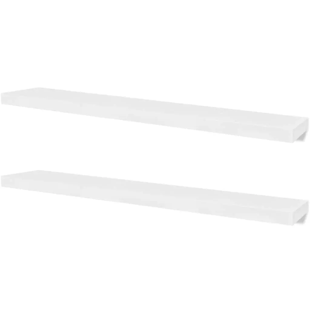 4 White Floating Shelves