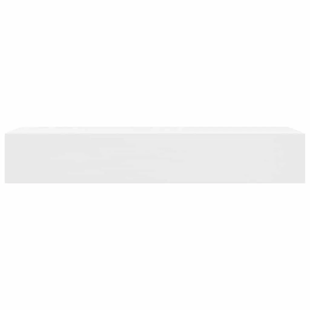 Wall Shelves with Drawer Storage 48cm White Set of 2 for Organizing and Displaying Items