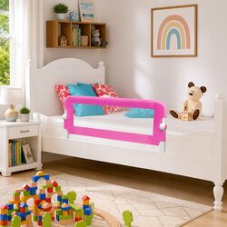 Warm Pink Toddler Bed Rail - 2 pcs 102x42 cm Set