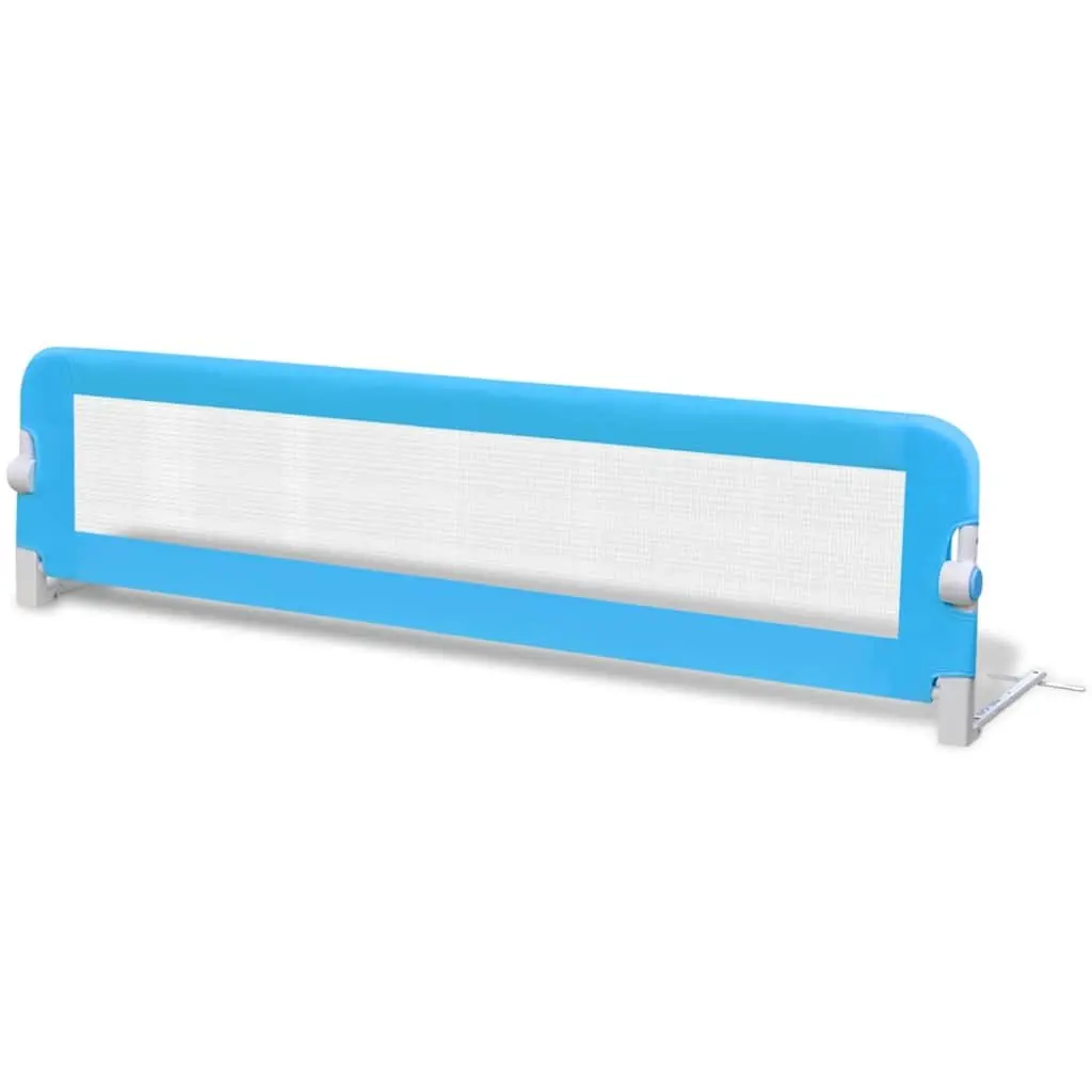 Toddler Safety Bed Rail Protective Guard Foldable 150x42 cm Blue 2 pcs