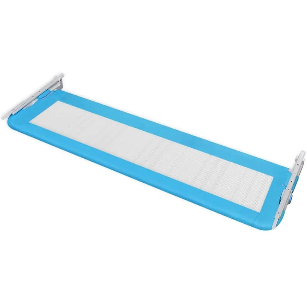Toddler Safety Bed Rail Protective Guard Foldable 150x42 cm Blue 2 pcs