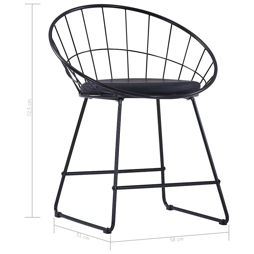 Dining Chairs Set of 4 with Black Frame