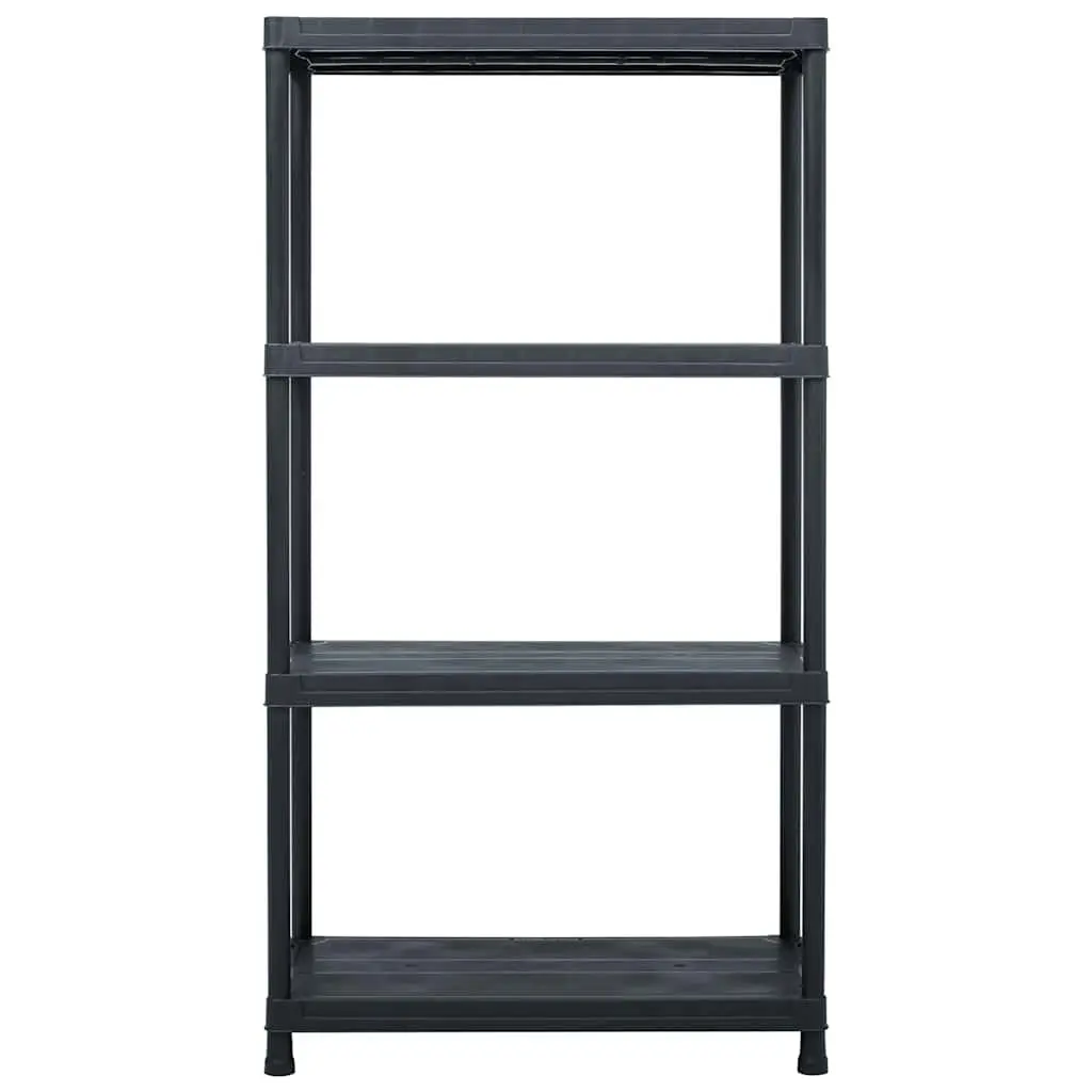 Storage Shelf Rack Organizing Display 60x30x138cm Black Plastic