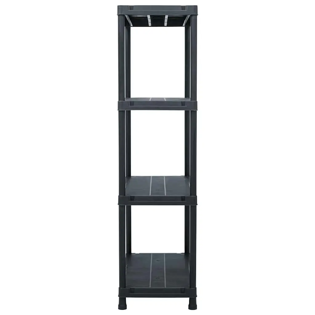 Storage Shelf Rack Organizing Display 60x30x138cm Black Plastic