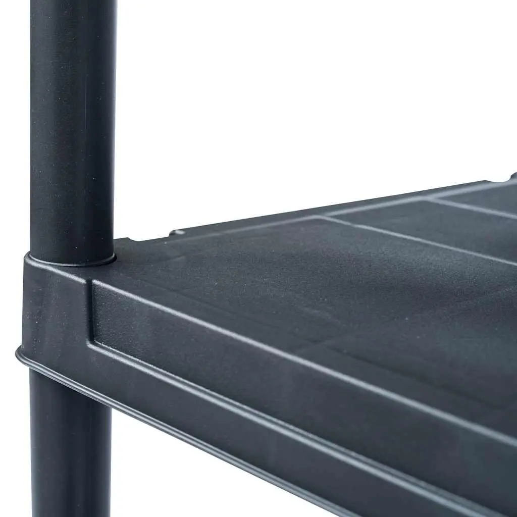 Storage Shelf Racks Black 60x30x180 cm Plastic 5 Piece