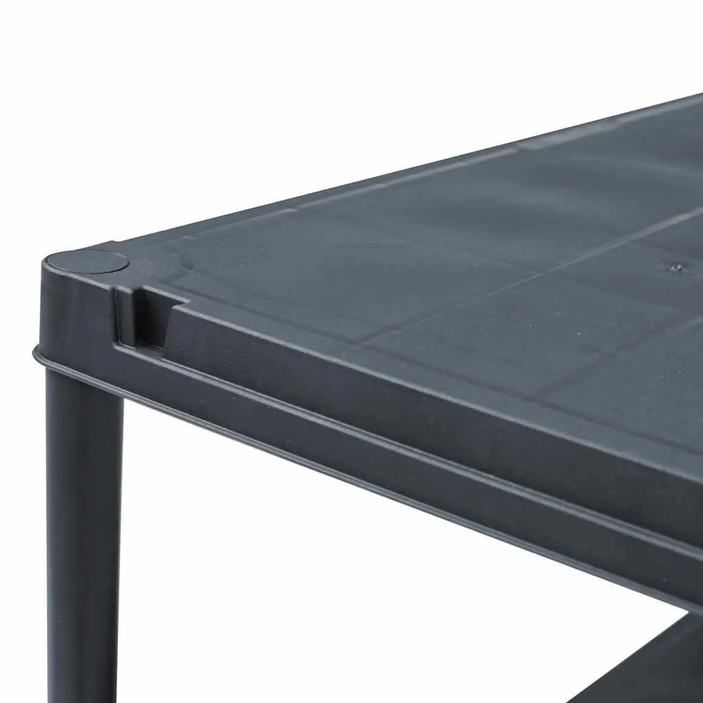 Storage Shelf Racks Black 60x30x180 cm Plastic 5 Piece