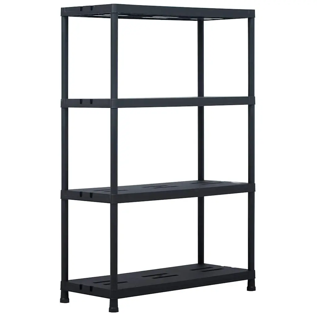 Heavy Duty Storage Shelf Units Black 90x40x138 cm 2 Piece Industrial Shelving Racks for Organizing Home and Outdoor Spaces
