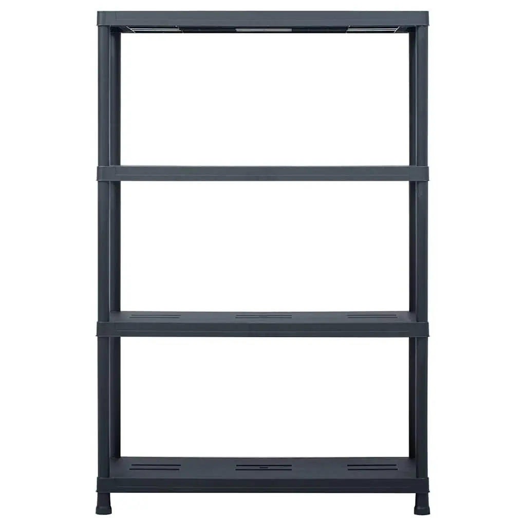 Heavy Duty Storage Shelf Units Black 90x40x138 cm 2 Piece Industrial Shelving Racks for Organizing Home and Outdoor Spaces