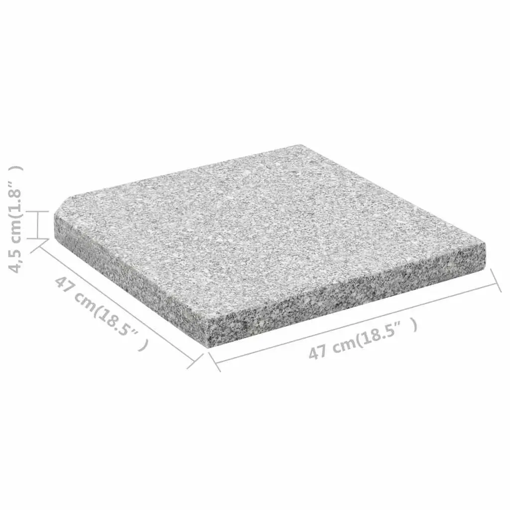 Umbrella Weight Plates Stabiliser 100kg Square Grey 4 Piece