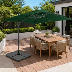 Reliable Green Garden Parasol for Sun Protection