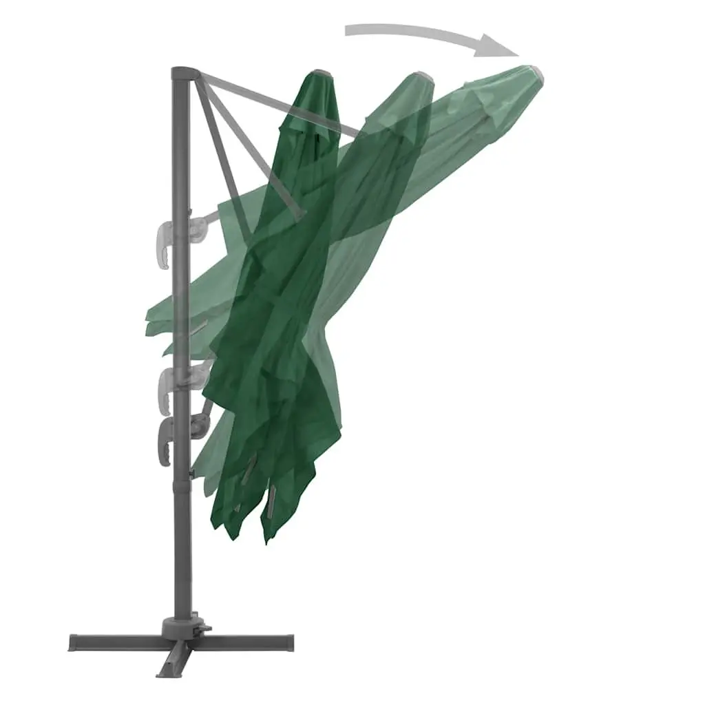 Garden Parasol Green UV-Resistant Outdoor Umbrella with Portable Base