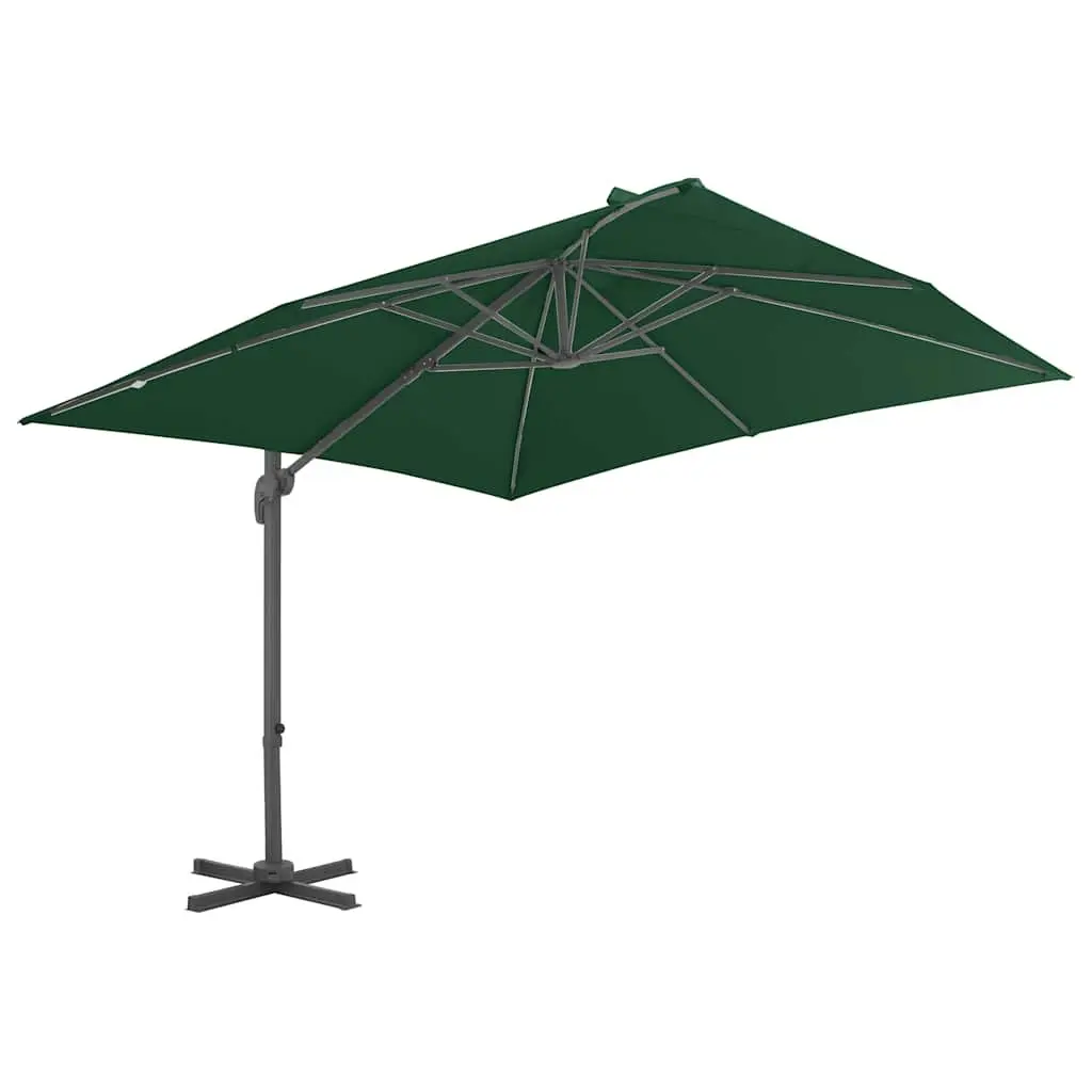 Garden Parasol Green UV-Resistant Outdoor Umbrella with Portable Base