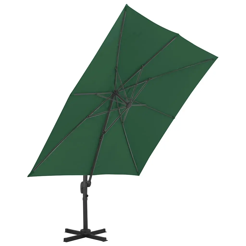 Garden Parasol Green UV-Resistant Outdoor Umbrella with Portable Base