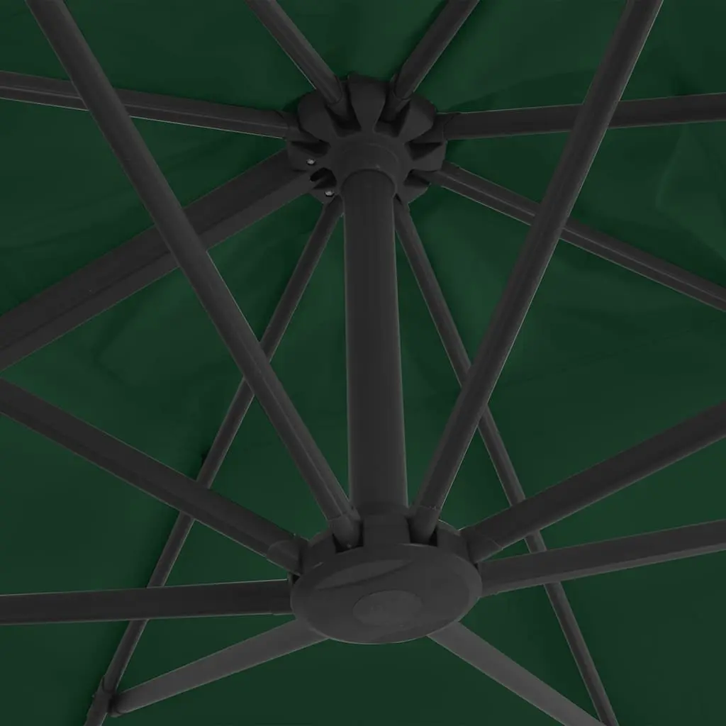 Garden Parasol Green UV-Resistant Outdoor Umbrella with Portable Base