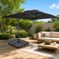 Reliable Grey Garden Parasol for Ultimate Sun Protection