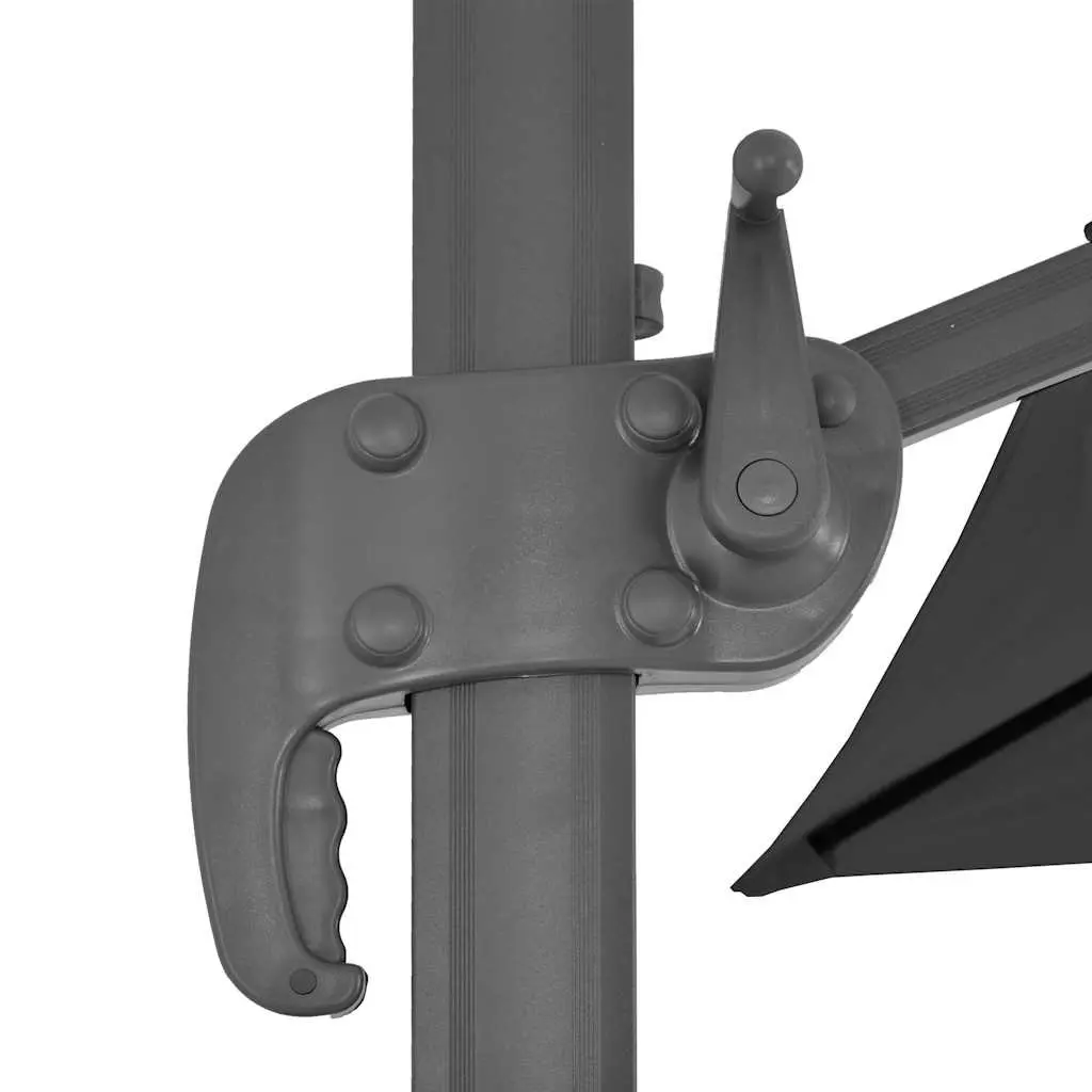 Garden Parasol UV-Resistant Sunshade 360-Degree Tilt Aluminium Frame Grey