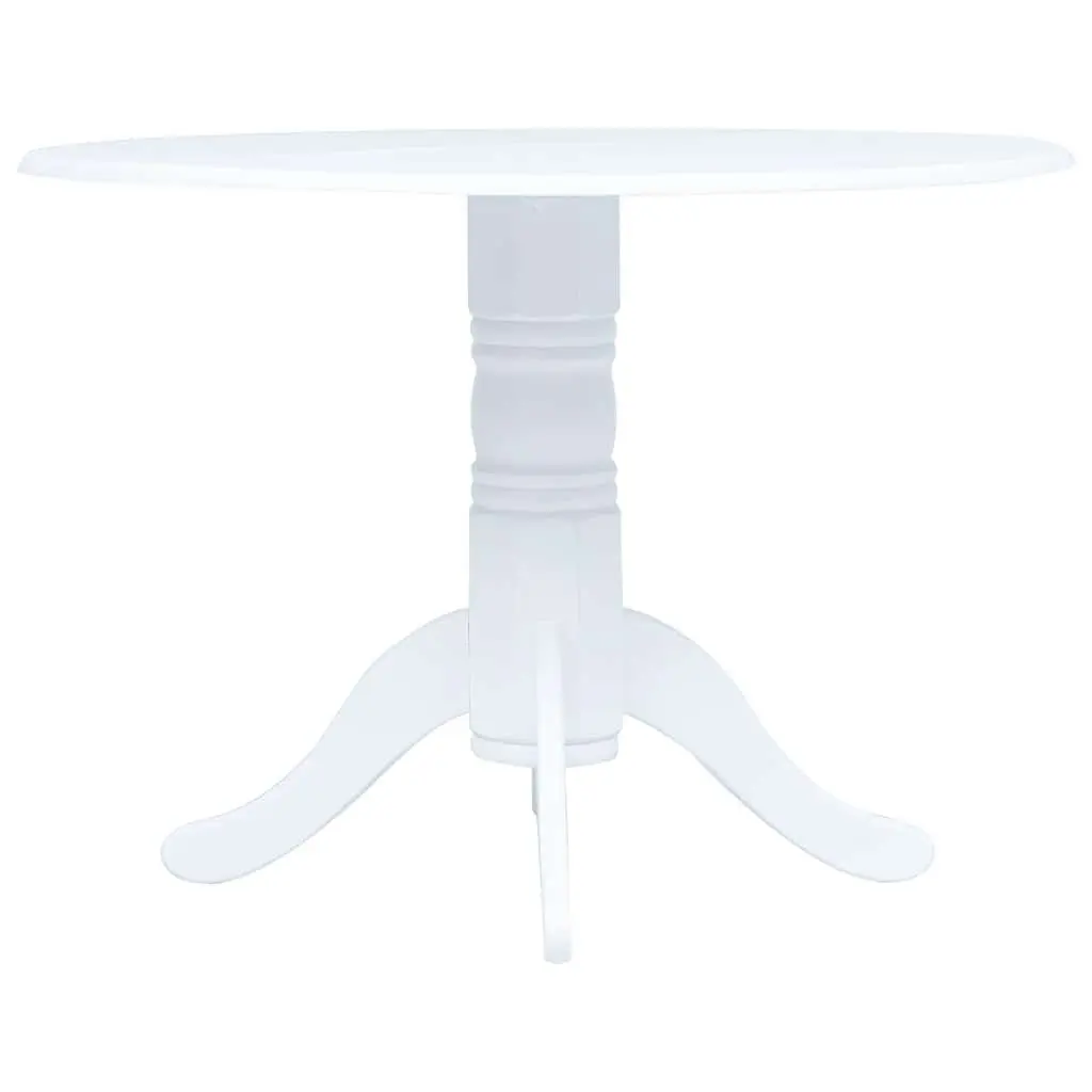 5 Piece Dining Set White Wooden Table and Chairs Kitchen Furniture