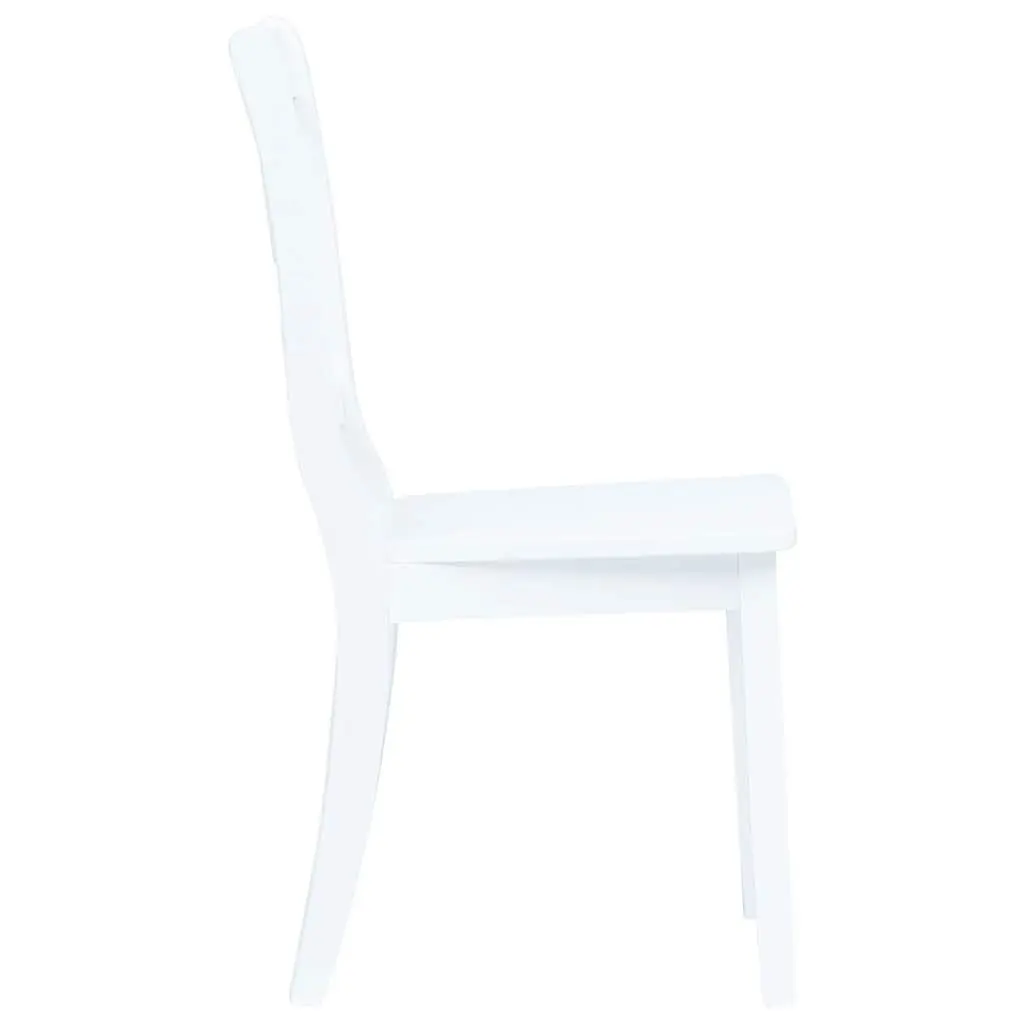 5 Piece Dining Set White Wooden Table and Chairs Kitchen Furniture