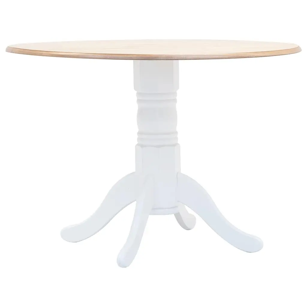 Dining Set White Kitchen Table 4 Chairs Solid Rubber Wood 5 Piece