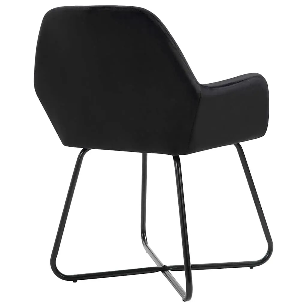 Dining Chairs Set of 6 Velvet Black Kitchen Living Room Seating Furniture