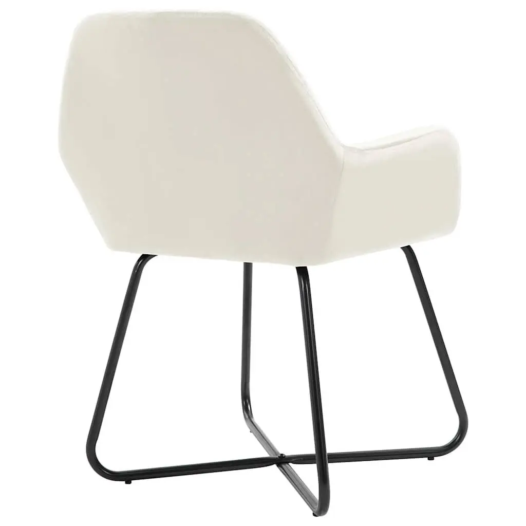 Dining Chairs Set of 4 Cream Velvet Kitchen Room Seating Furniture