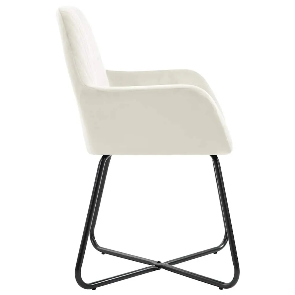 Dining Chairs Set of 4 Cream Velvet Kitchen Room Seating Furniture