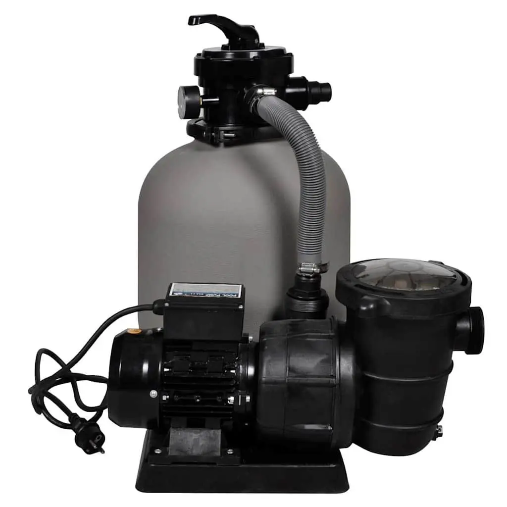Sand Filter Pool Pump 600W 17000 L/h Above Ground Pool Cleaner Set of 2