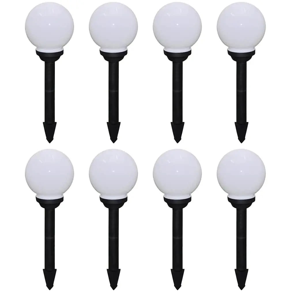 Outdoor Solar LED Lights Decorative Pathway 15cm White 8 Piece Set