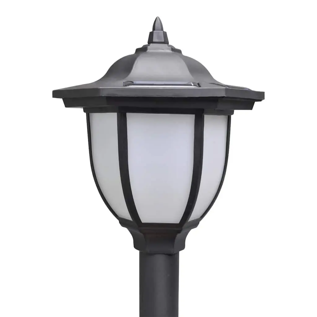 Solar Outdoor Lights Garden Fence Patio Yard 4 Piece Black