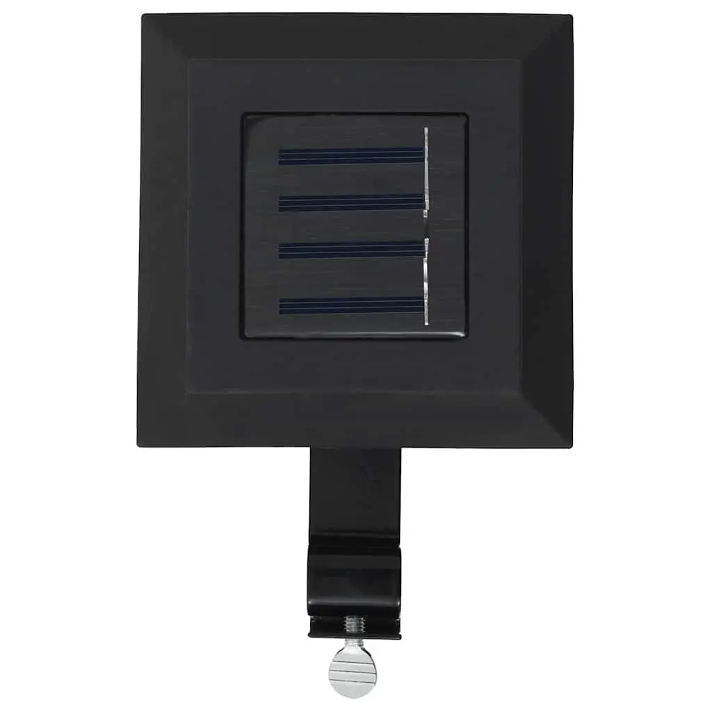 Solar LED Outdoor Lights 12 Pack Square 12cm Black Garden Fence Wall Lamps