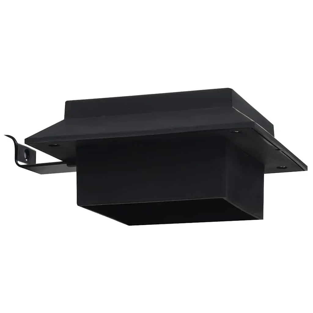 Solar LED Outdoor Lights 12 Pack Square 12cm Black Garden Fence Wall Lamps