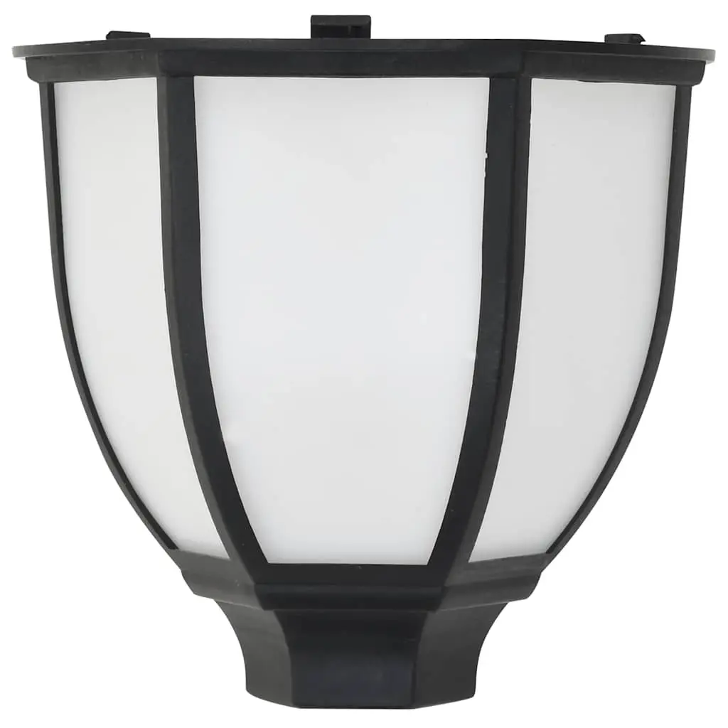 Outdoor Solar LED Lamps Garden Pathway Black 6 Piece